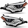 LOYALHEARTDY Halogen Headlight Assembly Pair Set, Headlamp Assemblies Pair Left+Right for 2014 2015 2016Toyota Corolla 4-Door Sedan 81150-02E60, 8115002E60 (US Stock)