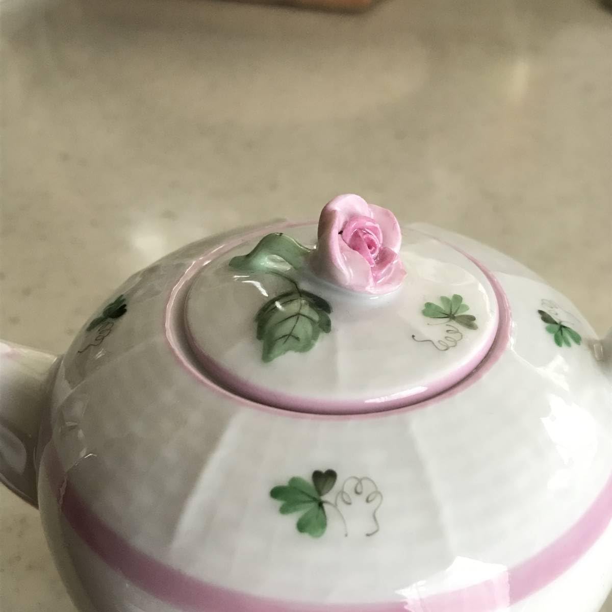 Amazon | ヘレンド ウィーンの薔薇 ピンク ミニ ティーポット ポット 
