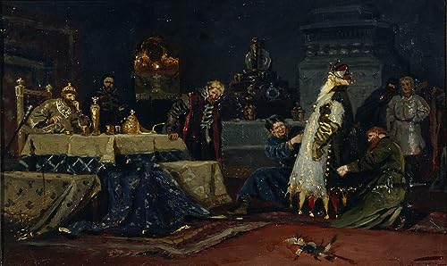 Tableaux Graffiti Morozov Devant Ivan le Terrible Poster Décoration Murale Salon 60x90cm