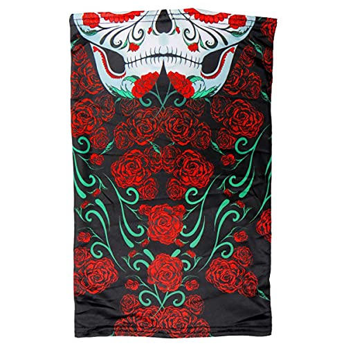 Hot Leathers HWN2003 Sugar Skull Neck Gaiter Mask-PCS