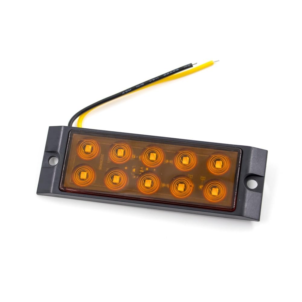 Zestaw 12V 24V boczne światła obrysowe ostrzegawcze tylne światło Auto samochodowe zewnętrzne ciężarówka z przyczepą żółte białe czerwone lampy(6pcs,White)