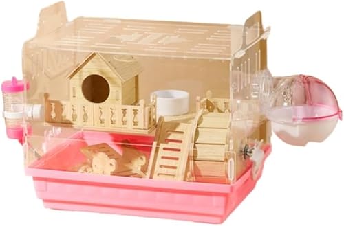 Rutexc 飼育ケージ、木製咬み防止 大別荘 アクリル ハムスター・チンチラ等小動物用 清掃容易 多層別荘 居住・活動・遊戯機能兼用 金糸雀・ハムスター等小型齧歯類ペット家庭飼育用 耐用、お気軽にご購入ください。