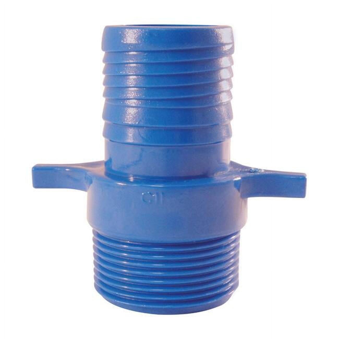 Blue Twisters 4814687 1 in. Insert x 1 in. Dia. MPT Polypropylene Male Adapter44; Blue - Pack of 55