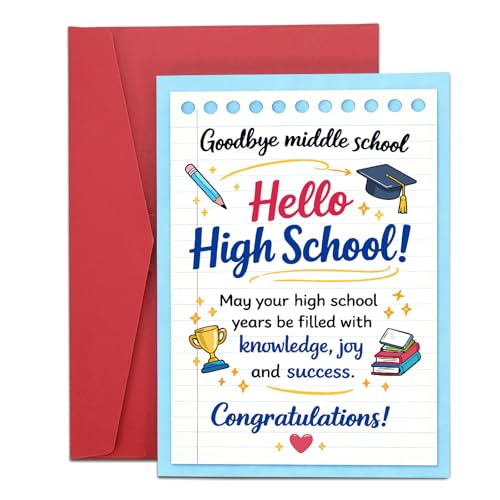 Graduation Card for Her Him Middle School Graduation Card High School Graduation Gifts 8th Grade Graduates Grad Class of 2026 Graduation Greeting Card Gift for Nursing Student Teen Graduation Keepsake