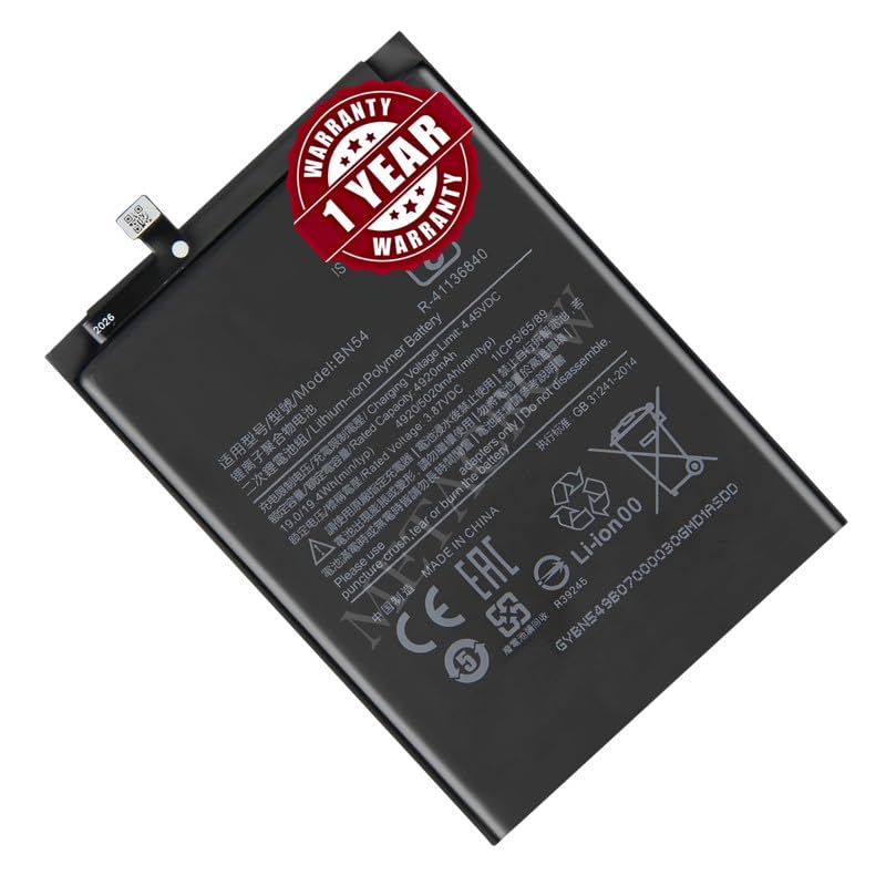 Image of Original BN54 Battery Compatible with Xiaomi Redmi 9 Prime - (5020mAh) - 1 Year Warranty BC45