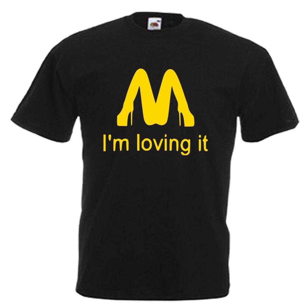 Shaniztoons Men's Black I'm Loving It Funny Rude T Shirt Xl