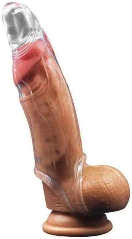 6" Silicone Male Sleeve Reusable Permanent Enhancer Extender Object1883