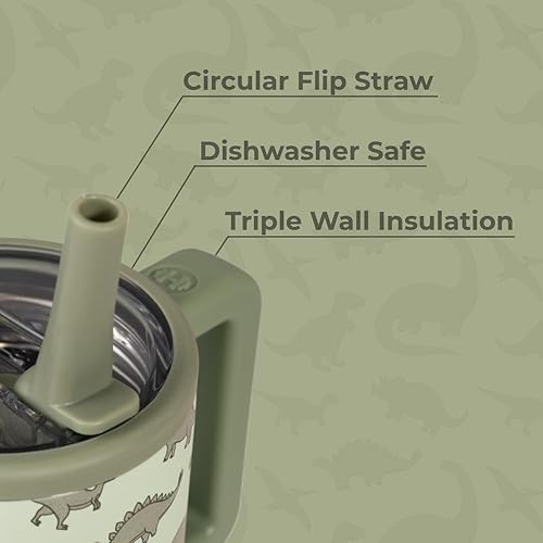 Miniatura 3 de HydroJug Botella de agua aislada de 20 onzas para niños con popote abatible y asa, a prueba de fugas y duradera, perfecta para la escuela, deportes,