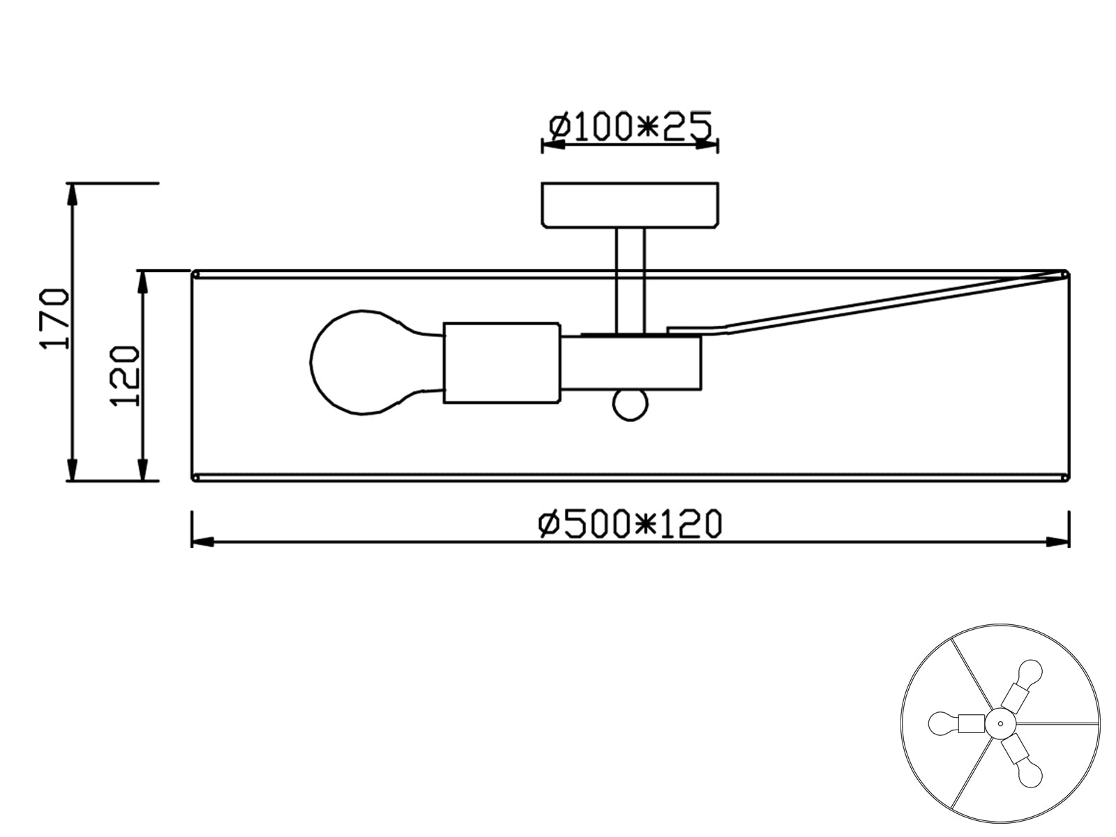 Plafonnier élégance intemporelle - BPS Koncept