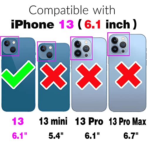Asuwish Compatible with iPhone 13 6.1 inch Case and Tempered Glass Screen Protector Ring Holder Hard Magnetic Kickstand Stand Phone Cover for iPhone13 5G i i-Phone i13 iPhone13case Women Men Black - Image 2