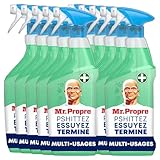 Mr. Propre Spray Nettoyant Multi-Usages, Grand Format (500ml x10), Parfum Fleurs de Pommie...