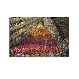 Mardi Gras Parade in Sambodrome, Rio De Janeiro, Brazil, South American Vintage Poster Print Office