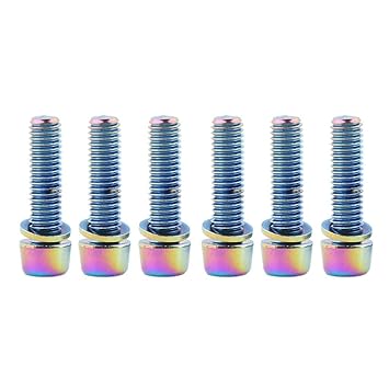 KampTrade 6 Pieces Bicycle Stem Bolts Ultralight Road Mountain Bike Screw 22.7x4.85mm