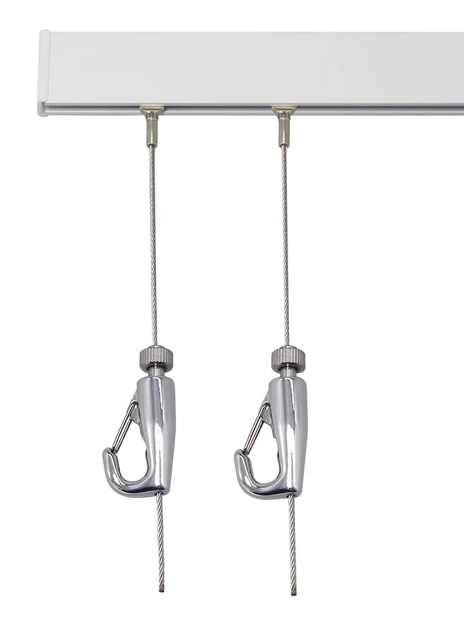 Kit de suspension pour tableaux en métal réglable avec câble