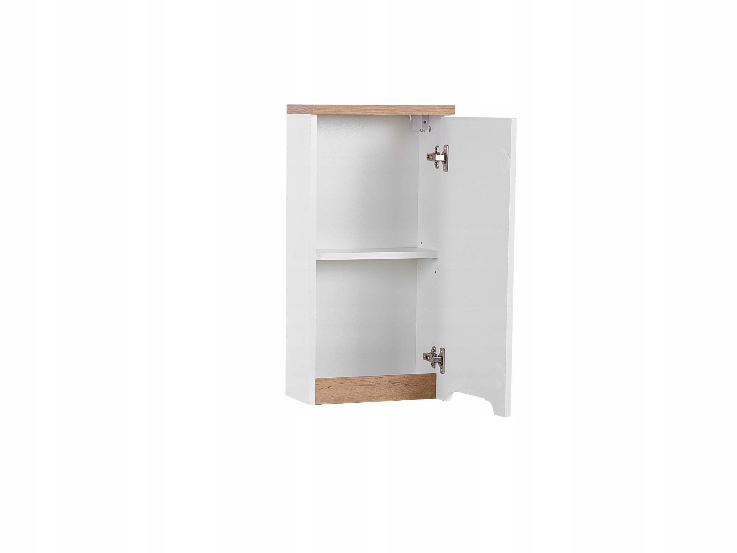 Szafka łazienkowa wisząca 2 półki 70 x 35 x 20 cm alpejska biel połysk – meble łazienkowe