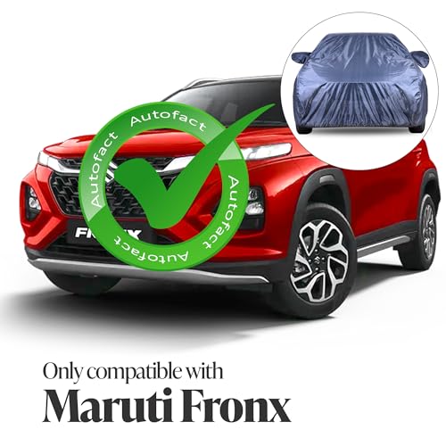 Image of Autofact Premium Car Cover for Fronx | All Weather Water-Resistant Full Body Car Cover | Light-Weight Triple-Stitched Outdoor Shield with UV Protection, Dustproof & Heat-Resistant