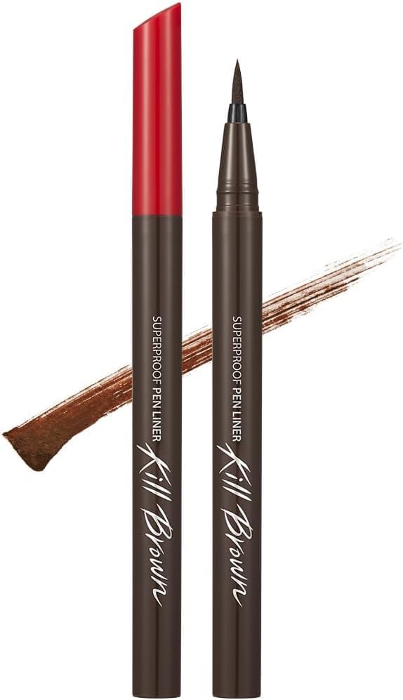 Clio Sünger Uçlu, Suya Dayanıklı Kalem Eyeliner Clio Superproof Pen Liner Kill Brown (02 Brown)