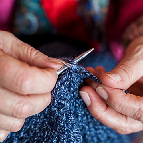 Stricknadeln Dokpav 11 Paare aus Metall, 25 cm Edelstahl Set