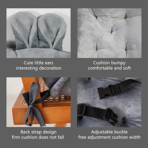 Chaomic Semi-Enclosed One Seat Cushion,Comfortable Cute Seat Cushion For Office Chair,Non Slip Seat Cushion For Back Relax,Soft Plush Cushion Pad Thick With Backrest For Home Office(Grey) #TOP2