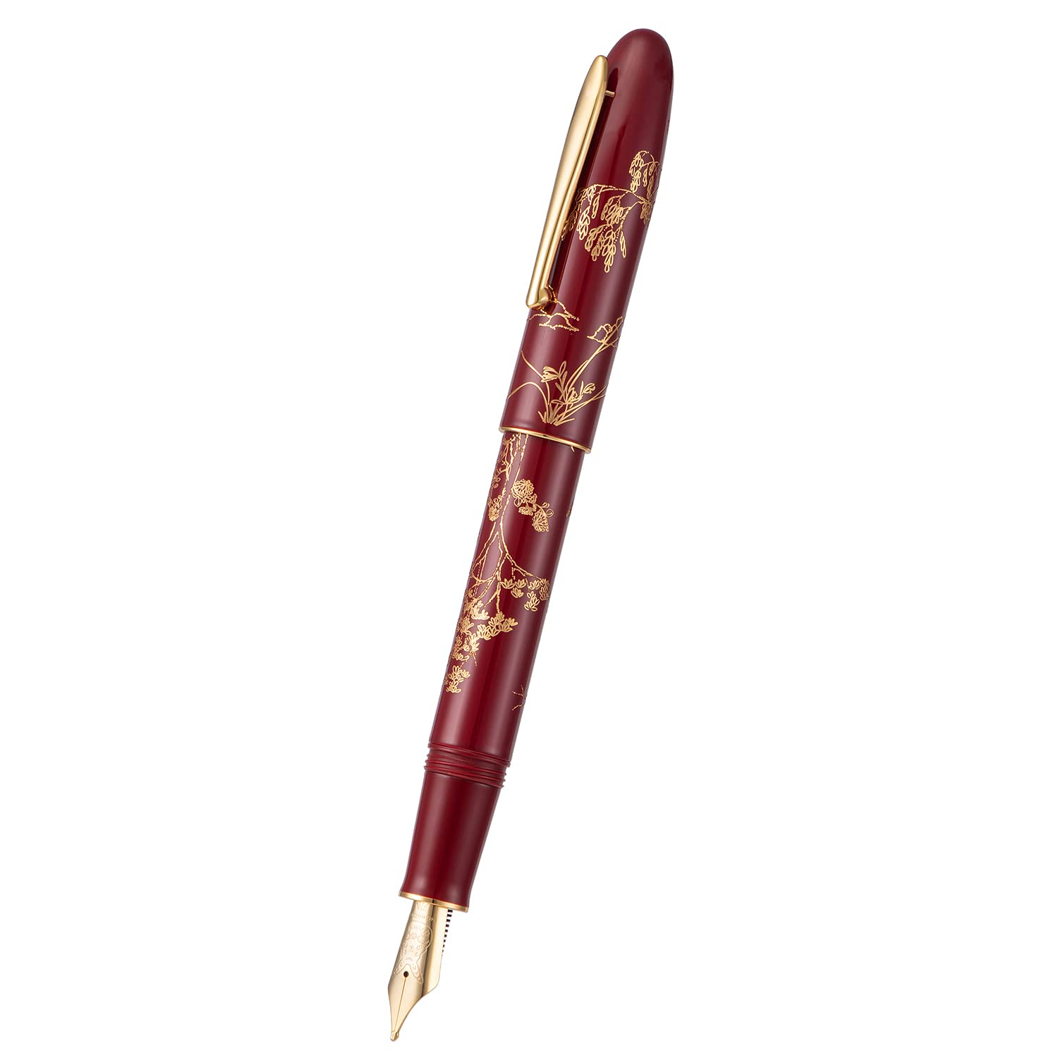 Hongdian N23 Red Rabbit Fountain Pen, Iridium Extra Fine Nib Gold Trim, New Year Lucky Rabbit Carving Design - Image 2