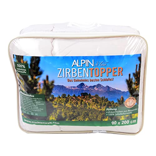 Zirbentopper 90 x 200 cm | Matratzenauflage Zirbe Cover