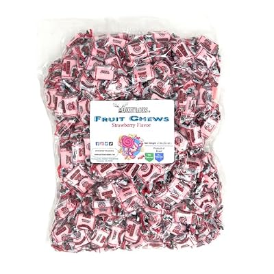 Strawberry Flavored Fruit Chews, 2 Pounds Bulk