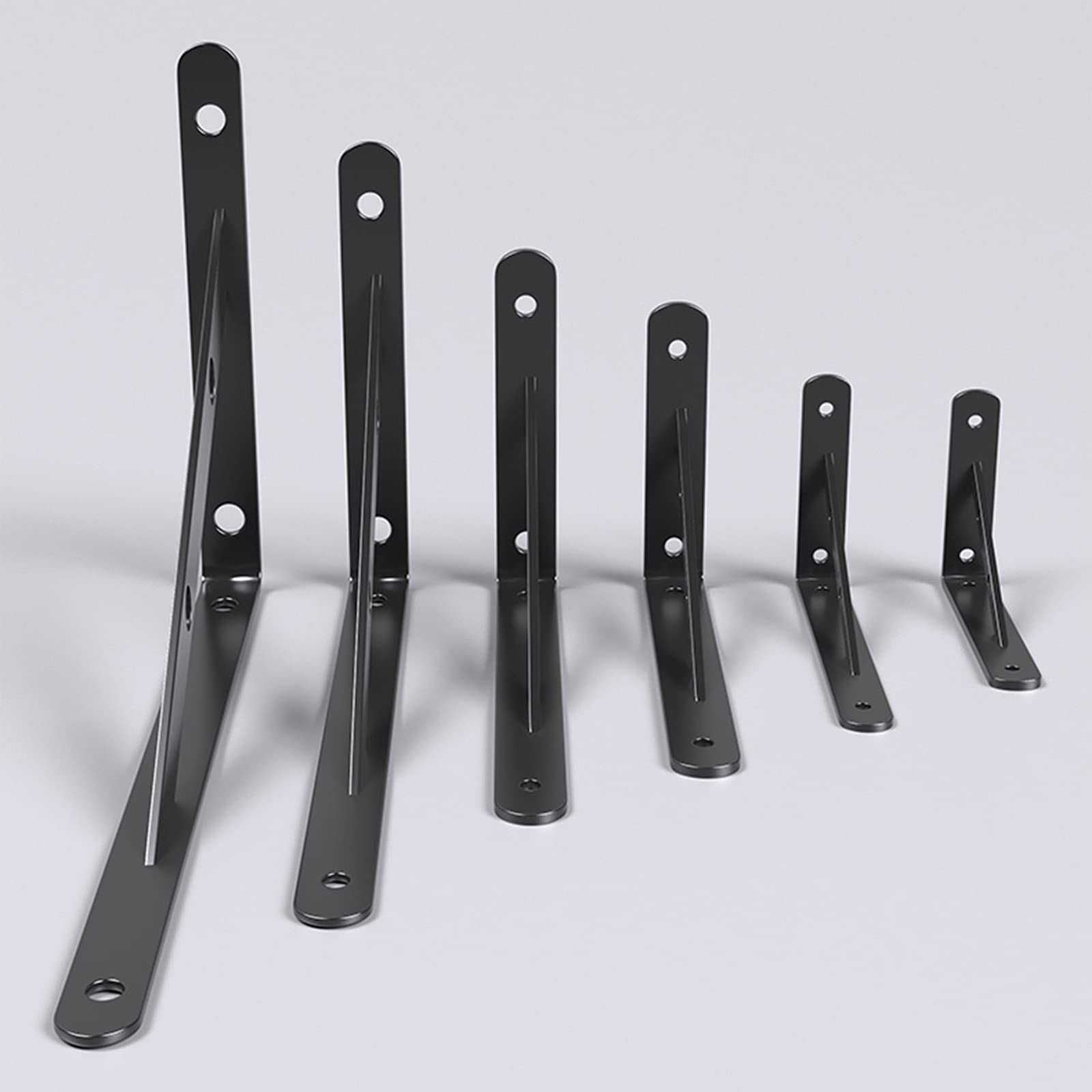 X2 Staffe per Mensole Galleggianti,Supporto per scaffalature Triangolo,Supporti per Mensole a Parete ad Angolo Retto,Staffa angolare per Addensare 4 mm,Accessori Completi,500 * 300mm