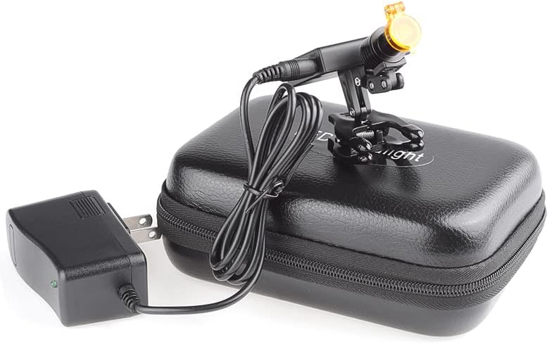 DY-013 5W Headlamp Head Light Clip-on Type with Optical Filter for Binocular Loupes Magnifer and Eyeglasses Adjustable Brightness Adjustable Angle