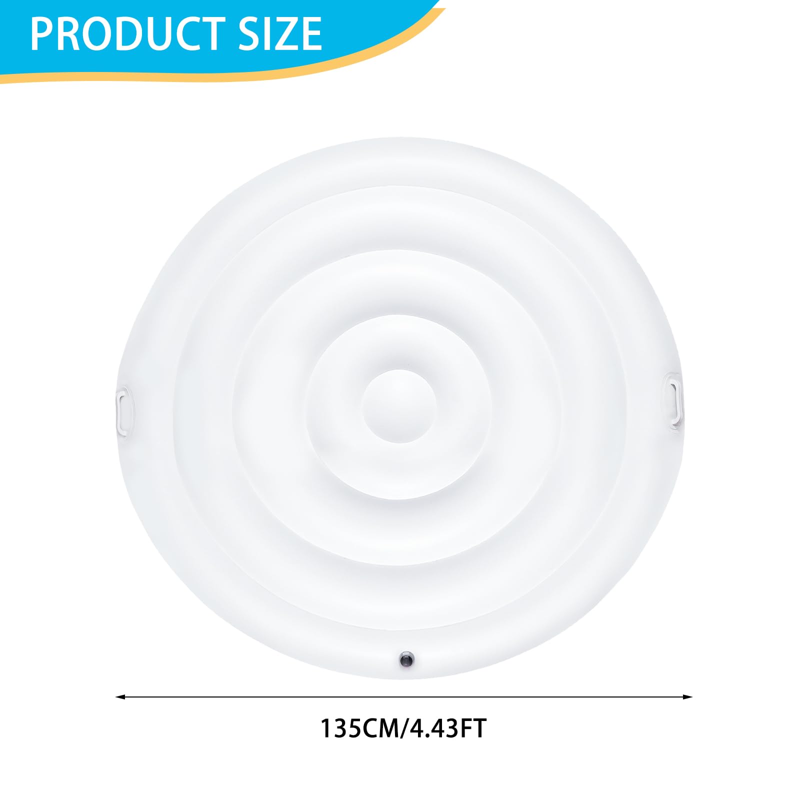Runde Whirl-poolabdeckung, Aufblasbare Badewannenabdeckung Mit Griffen, Premium Energiesparende Whirl-Pooldeckel, Universelle Aufblasbare Whirlpool-Abdeckung (Runde-135CM)