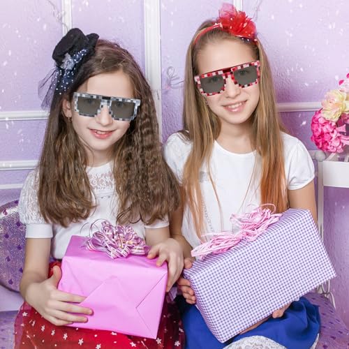 16 Pack Pixel Sunglasses, Vedio Game Style Glasses Party Favors in 8 Colors for Birthday Parties Photo Props4