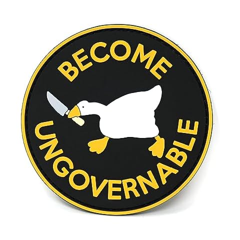 Become Ungovernable Goose with Knife PVC Hook and Loop Morale Patch | Funny Tactical Patch Cover