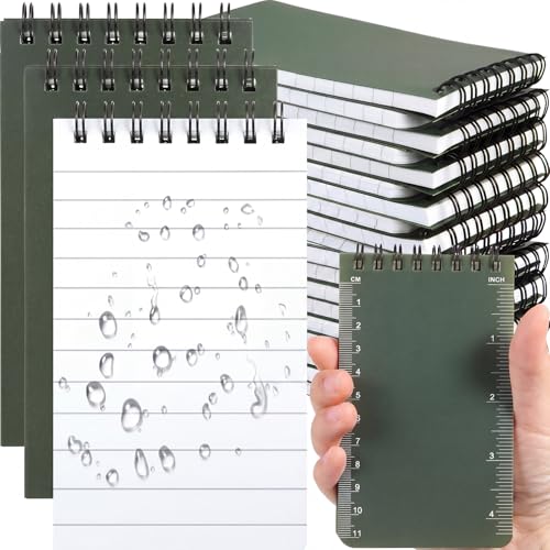 Papier sténo Eaasty carnet de notes de police étanche 7,6 x 12,7 cm vert kaki