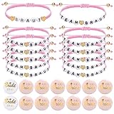 【SET】Jga Armbänder Frauen beinhaltet 12 armbänder (11 brautjungfernarmbänder und 1 brautarmband) Die Länge jedes Armbands beträgt etwa 6 cm - 16 cm (11 team-brautabzeichen und 1 brautabzeichen), das perfekte jga-accessoire für hochzeitsgesellschaften.