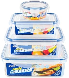 Sozali set of four handy containers - plastic storage