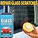 Automotive Glass Scratch Remover 120ml, Professional Window Polishing Kit with Sponge, Auto Glass-Polishing Liquid, Vehicle Glass-Repair for Car, RV, Truck, SUV, Garage, Household, Travel Detailing