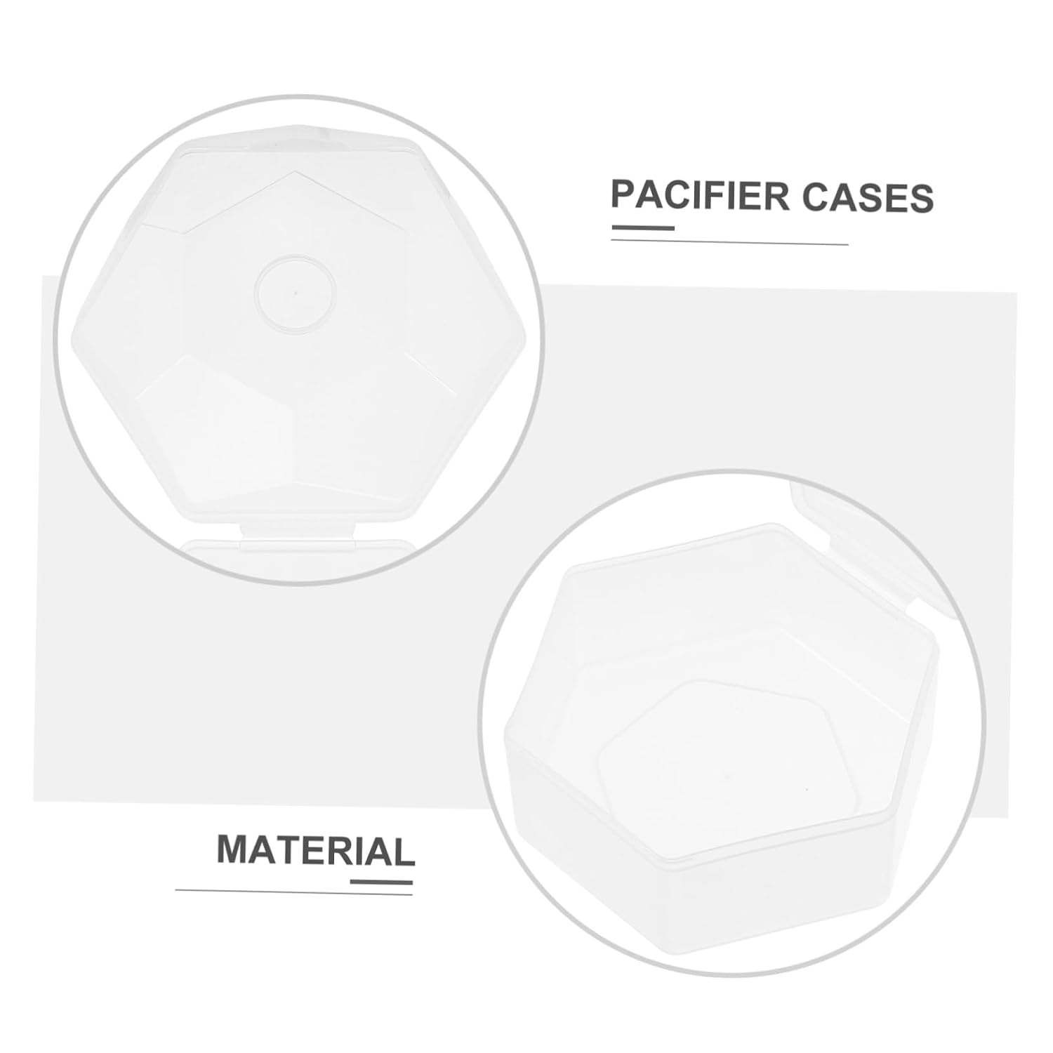LIOOBO 2sets 5pcs Pacifier Storage Case for Pacifiers and Durable and Easy to Store Diaper Bags Strollers for Moms 5pcs*2 image 2
