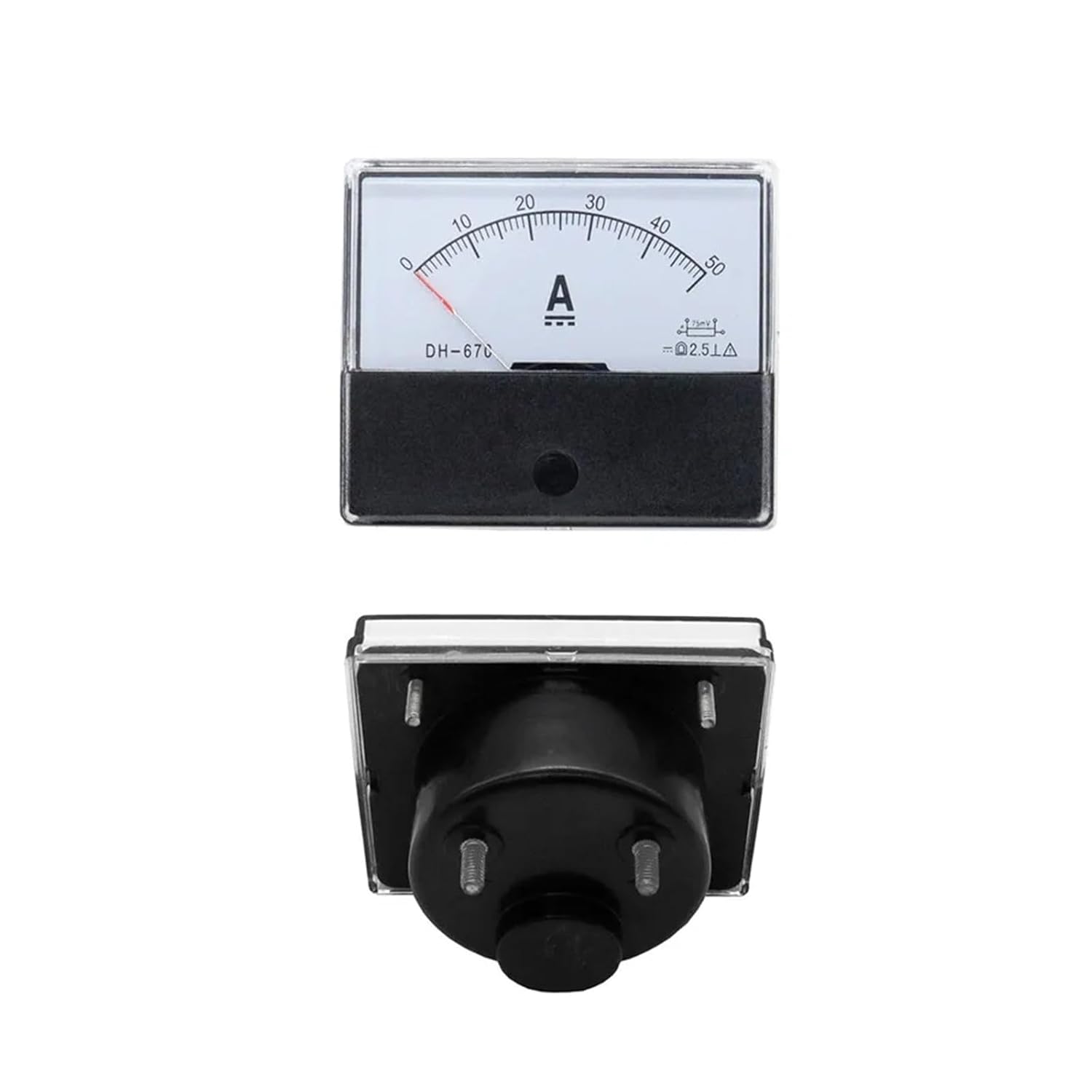 Current Ammeter Analog 1A 2A 3A 5A 10A 20A 50A 150A DC Ampere Meter Amperemeter(15A)