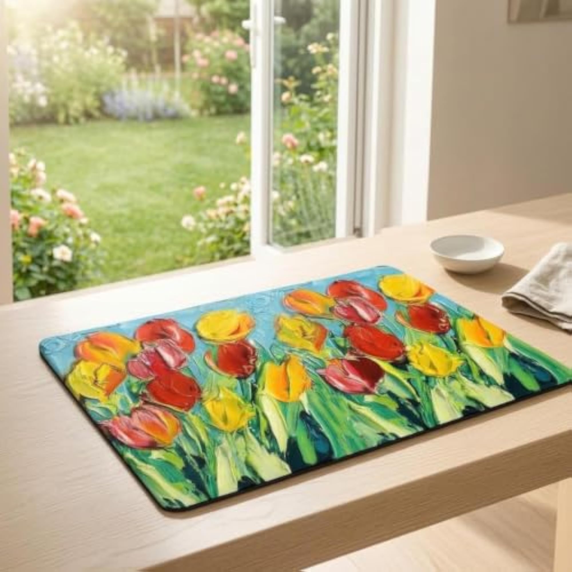 Floral Diatomaceous Earth Dish Drying Mat 40*50cm