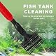 Geoyien Mulmsauger Aquarium, Aquarium Sauger, 7 in 1 Aquariumreiniger, Aquarium Reinigungswerkzeug mit langem Teleskopstiel, Schaber, Fischernetz, Reinigungsbürste, Gabel für Pflanzen, Sandrechen
