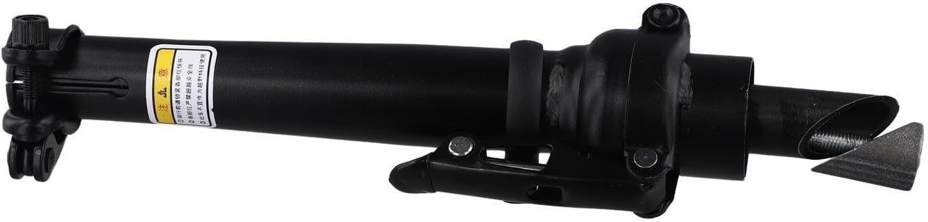 Iron Folding Stem Quick Release Front Riser Handlebar Mount 25.4mm Diameter Compatible with 14 Inch Electric Folding Bike Storage Transportation Black(Right Folding)