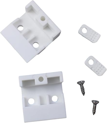 Miniatura 10 de OZXNO Soporte de persianas venecianas 4 piezas de soporte de barandilla blanca con clip de haz ancho plegable para persianas (1.614 x 1.398 x