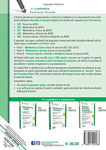 Quiz Commentati. Matematica E Fisica. Matematica E Scienze. Scienze Naturali, Chimiche E Biologiche - 2