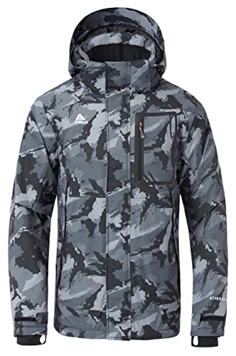 Winter Fleece Lining Ski Snowboard Jackets Men Hooded Coats Removable Hood Hiking Parka Casual Windbreaker Outwear