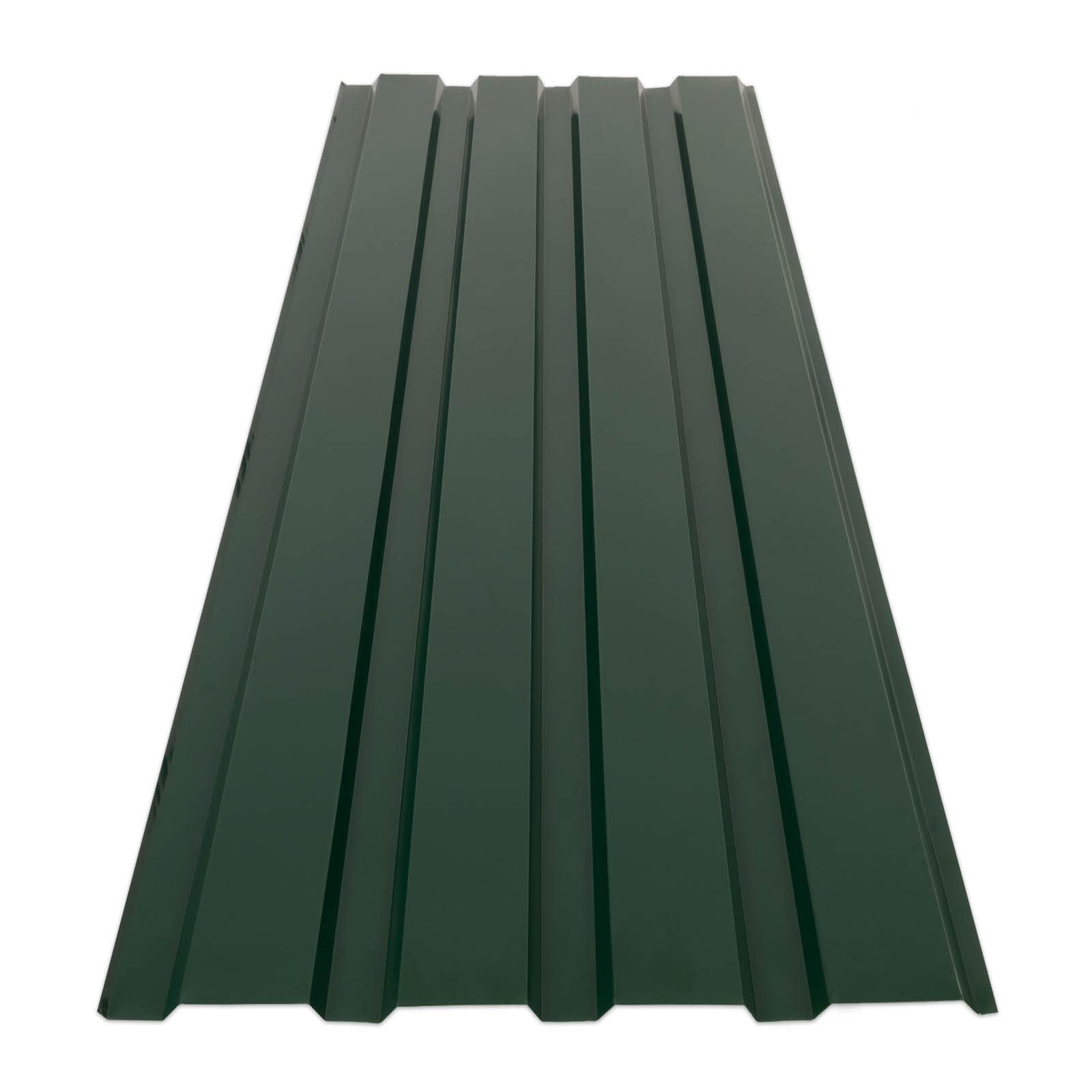 KARAT - 15 Pezzi di lamiera trapezoidale 115 x 45 cm - Set di Fogli profilati con Viti - 7, 7 m² lamiera da Parete - Spessore 0, 25 mm - Piastre per Tetto in lamiera d'Acciaio (Verde)