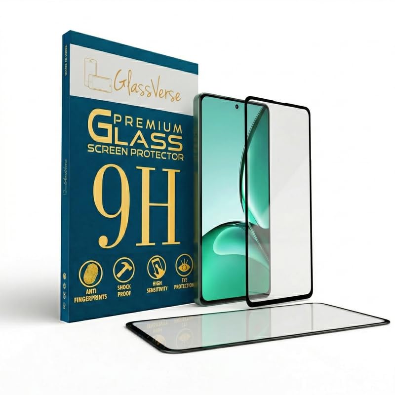 Image of GlassVerse PureView Tempered Glass for Realme C63 5G | Crystal Clear, 9H Hardness Screen Protector, Edge to Edge, Case Friendly, Hassle-less Installation Kit Included. (Pack of 2)