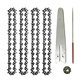 4本入り 6インチチェーンソー替刃 37コマ チェーンソー 替刃 6インチ ソーチェーン 木工切断 枝切り 伐採 ミニチェーンソー電動のこぎりアクセサリー交換 家庭用 園芸用