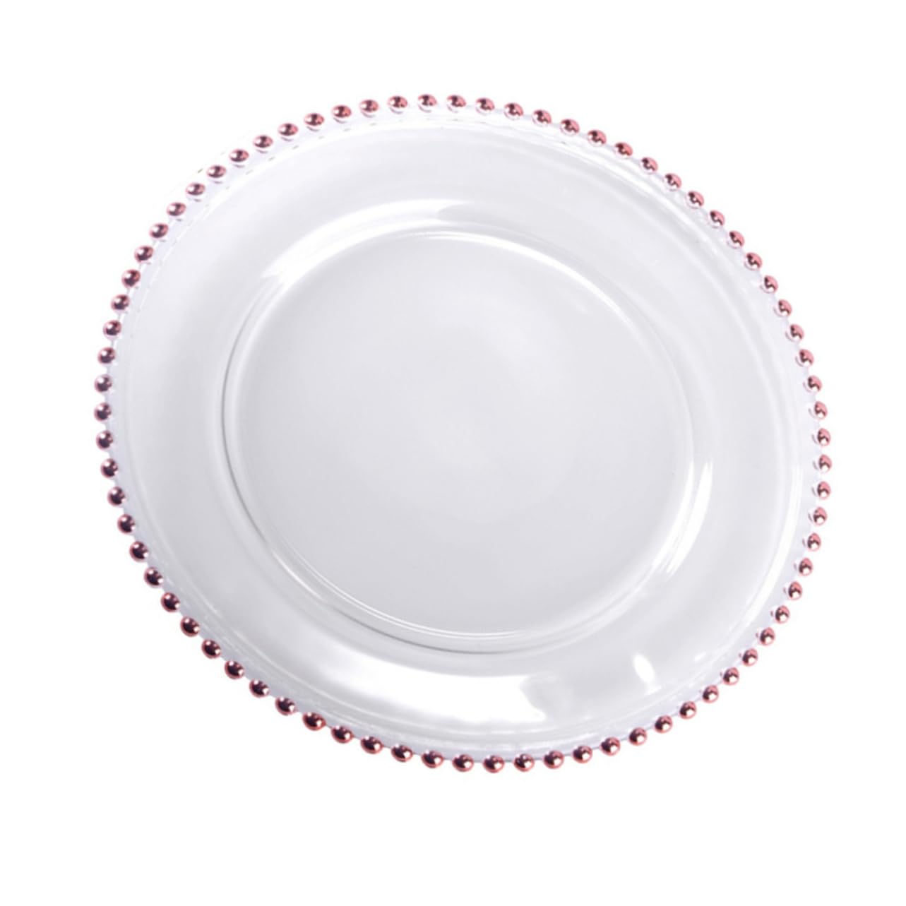 Amosfun Westlicher Steak Glasteller aus Glas, Goldfarben, 1 Stück