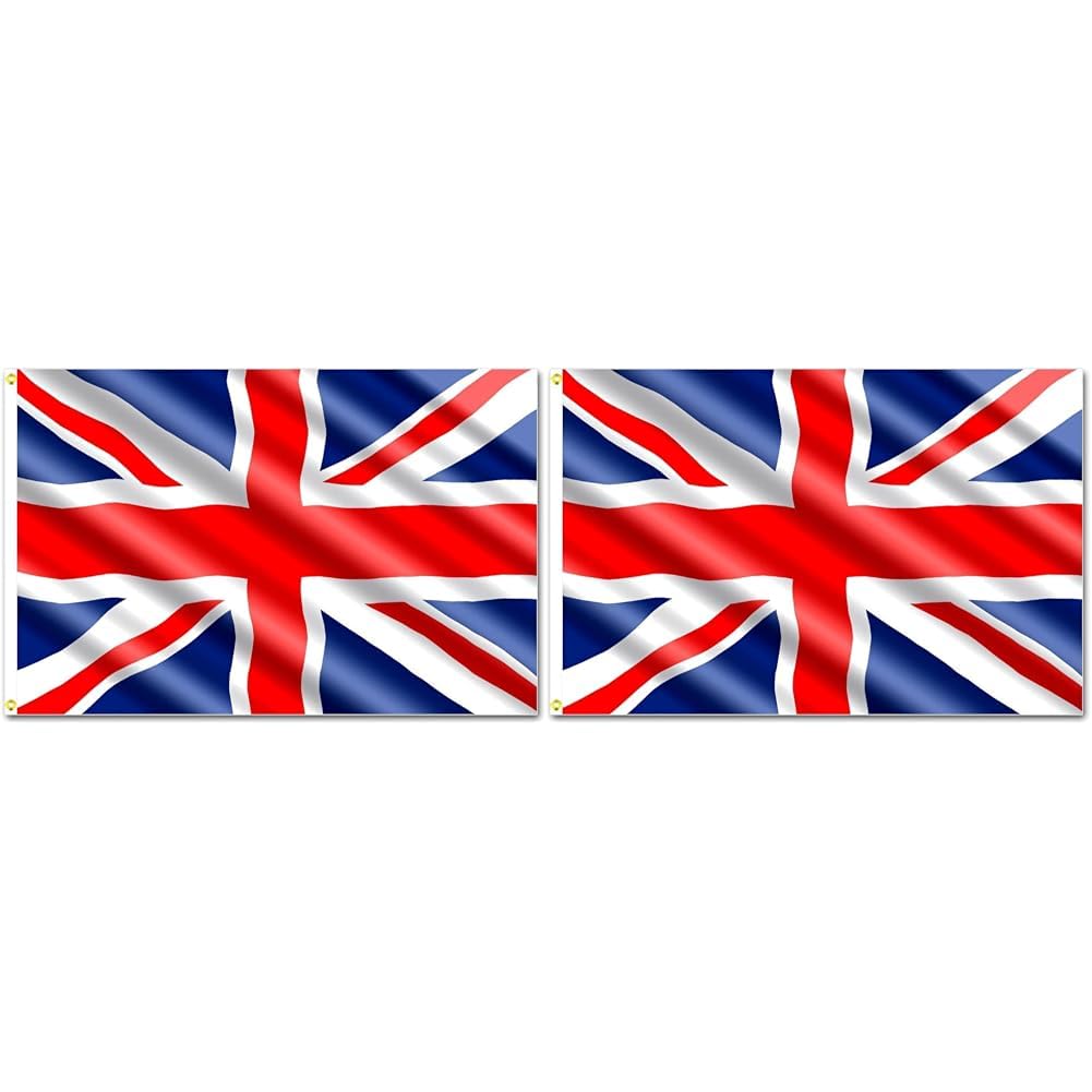 SHATCHI Large 5x3FT Union Jack Flag Britain National Flag New King Charles III Coronation Celebration Garden British Street Party Pub Outdoor Decorations, Red/Blue/White — view 11