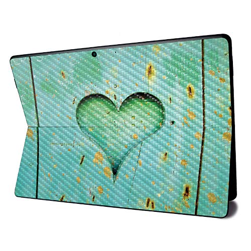 Image of MightySkins Carbon Fiber Skin for Microsoft Surface Pro X - Heartwood | Textured Carbon Fiber Finish | Easy to Apply, Remove, and Change Styles | Made in The USA