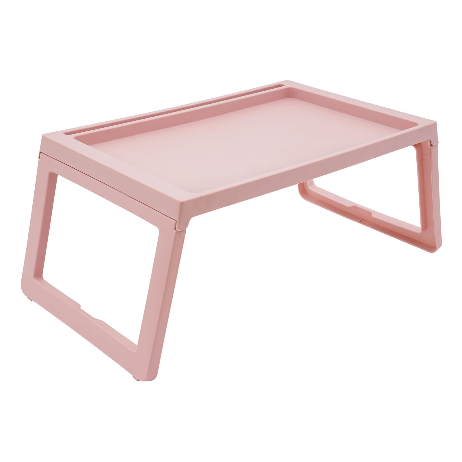 6 Pack Tray Folding Table, Collapsible Lap Table, Space Saving Bed Table Tray, Mini Breakfast Serving Food Trays, Ideal for Eating or Working on Bed Sofa (Pink)